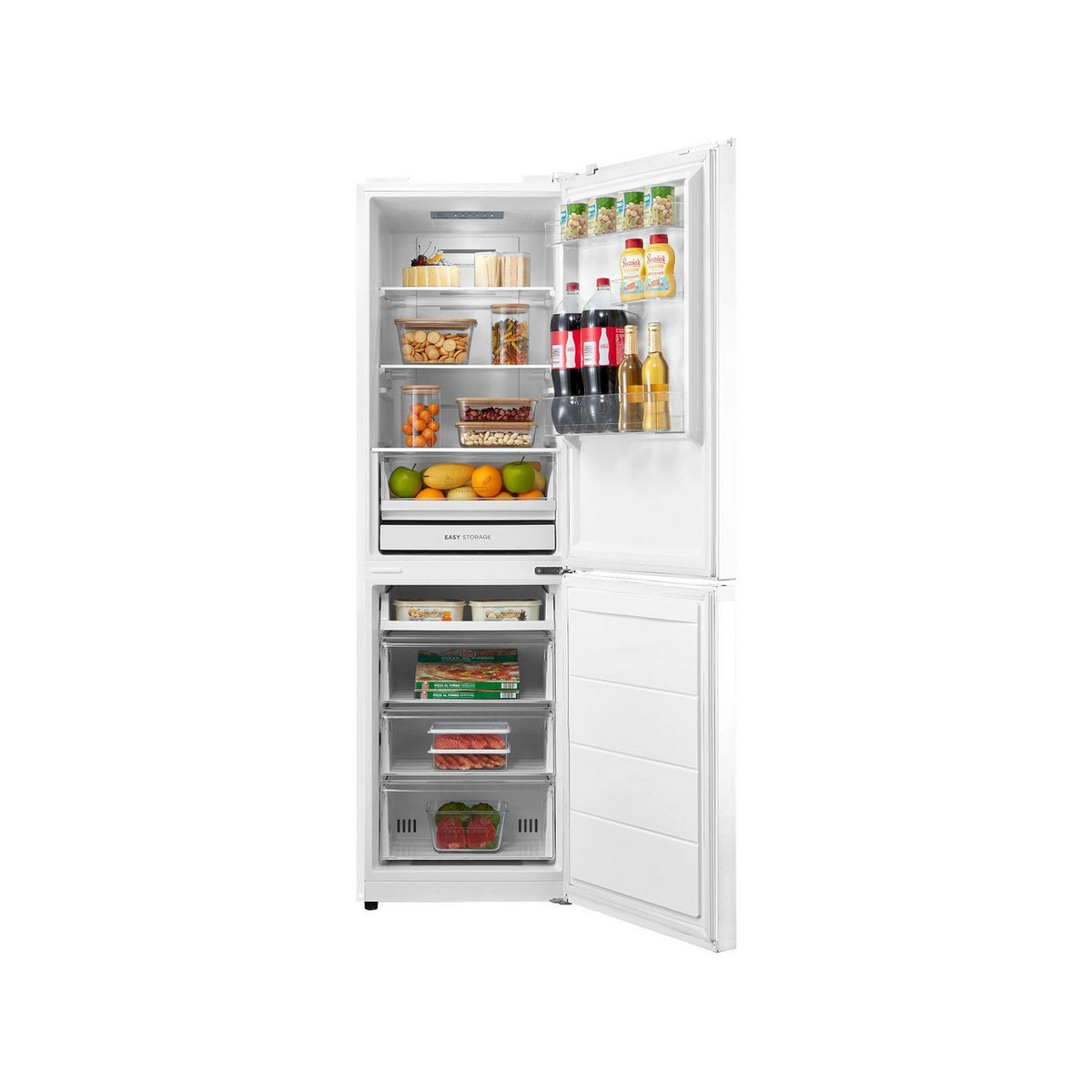 Midea MDRB379FGD01 60/40 Total No Frost Freestanding Fridge Freezer, 273 Litre, 54.7cm Wide - White