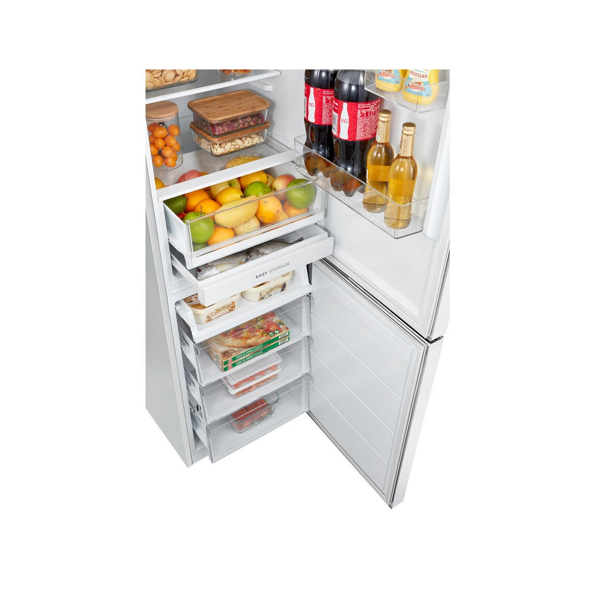 Midea MDRB379FGD01 60/40 Total No Frost Freestanding Fridge Freezer, 273 Litre, 54.7cm Wide - White