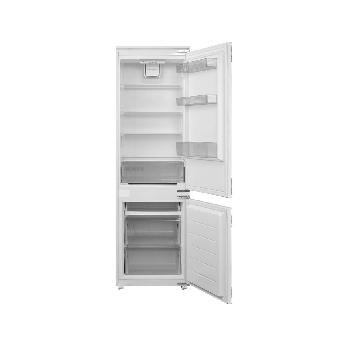 Midea MDRE379FGE01D 70/30 Built-In Fridge Freezer, 271 Litre, 54cm Wide - White