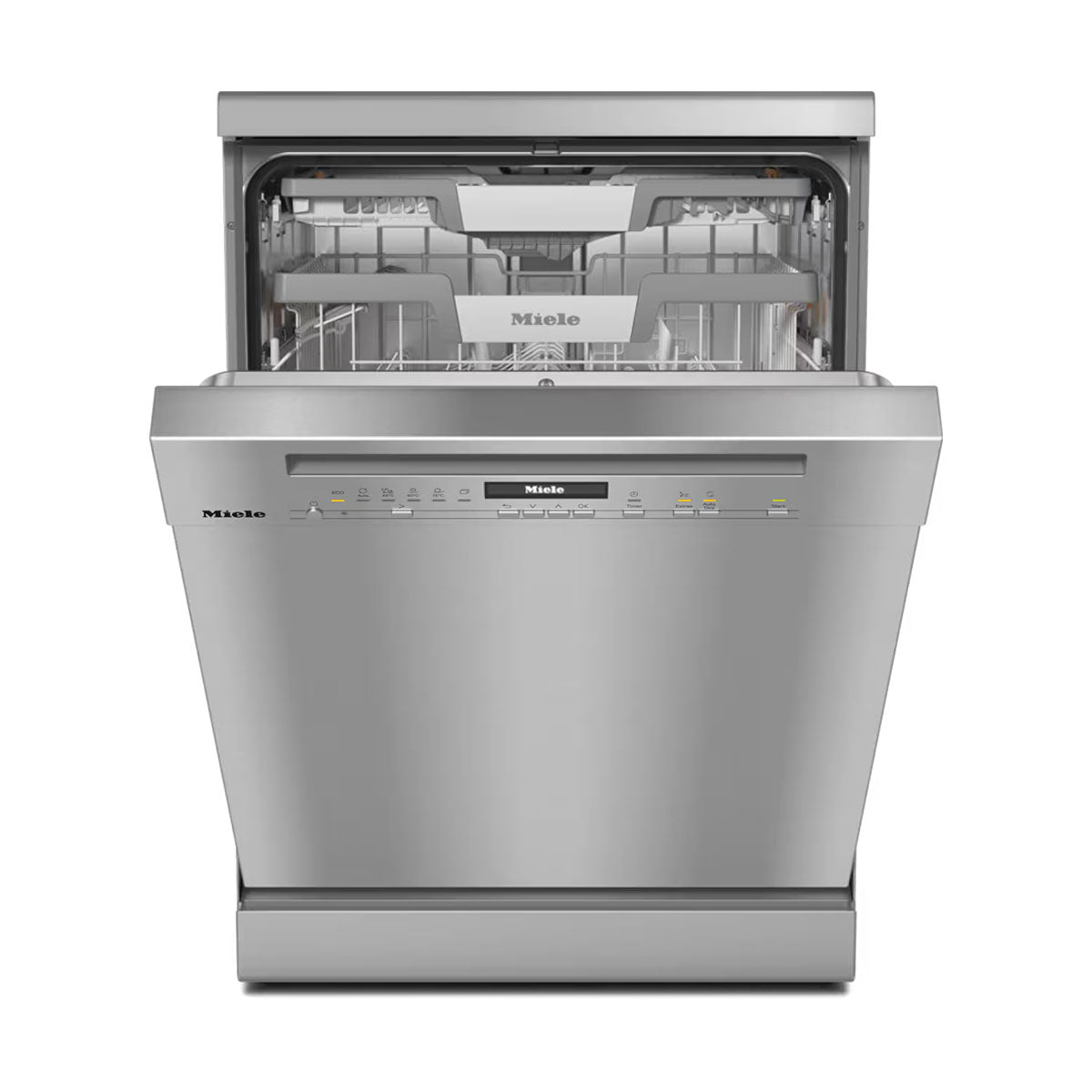 Miele G7040SC-CLST Freestanding Dishwasher, AutoDos, 14 Place Settings, 59.8cm Wide - CleanSteel Front
