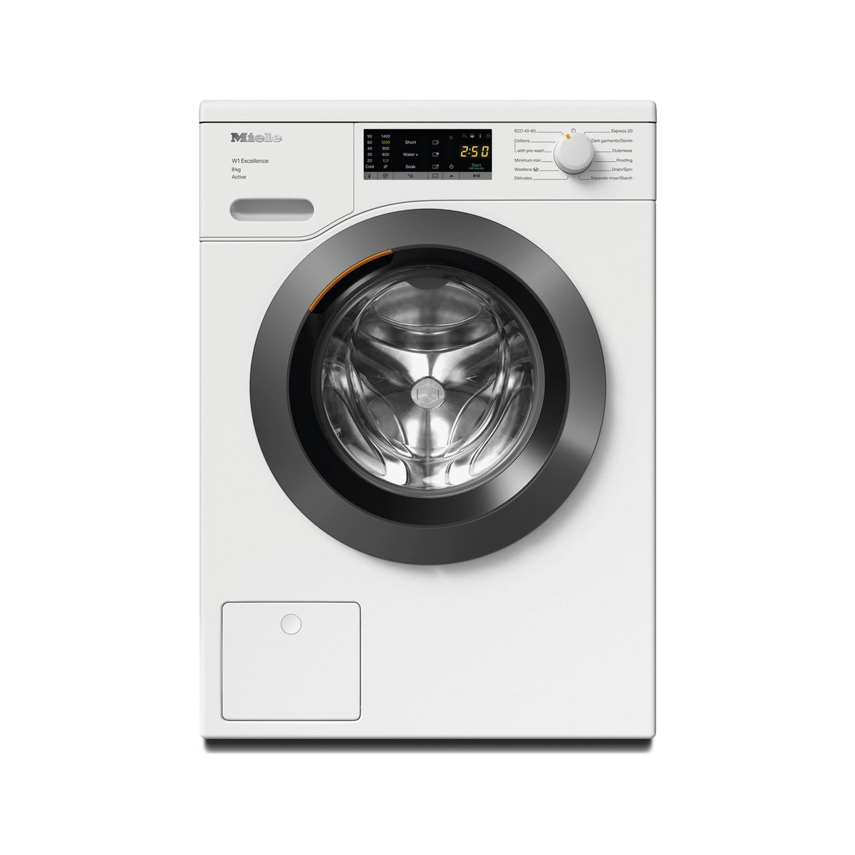 Miele WEA125WCS 8Kg Freestanding Washing Machine, 1400 Spin, 59.6cm Wide - White