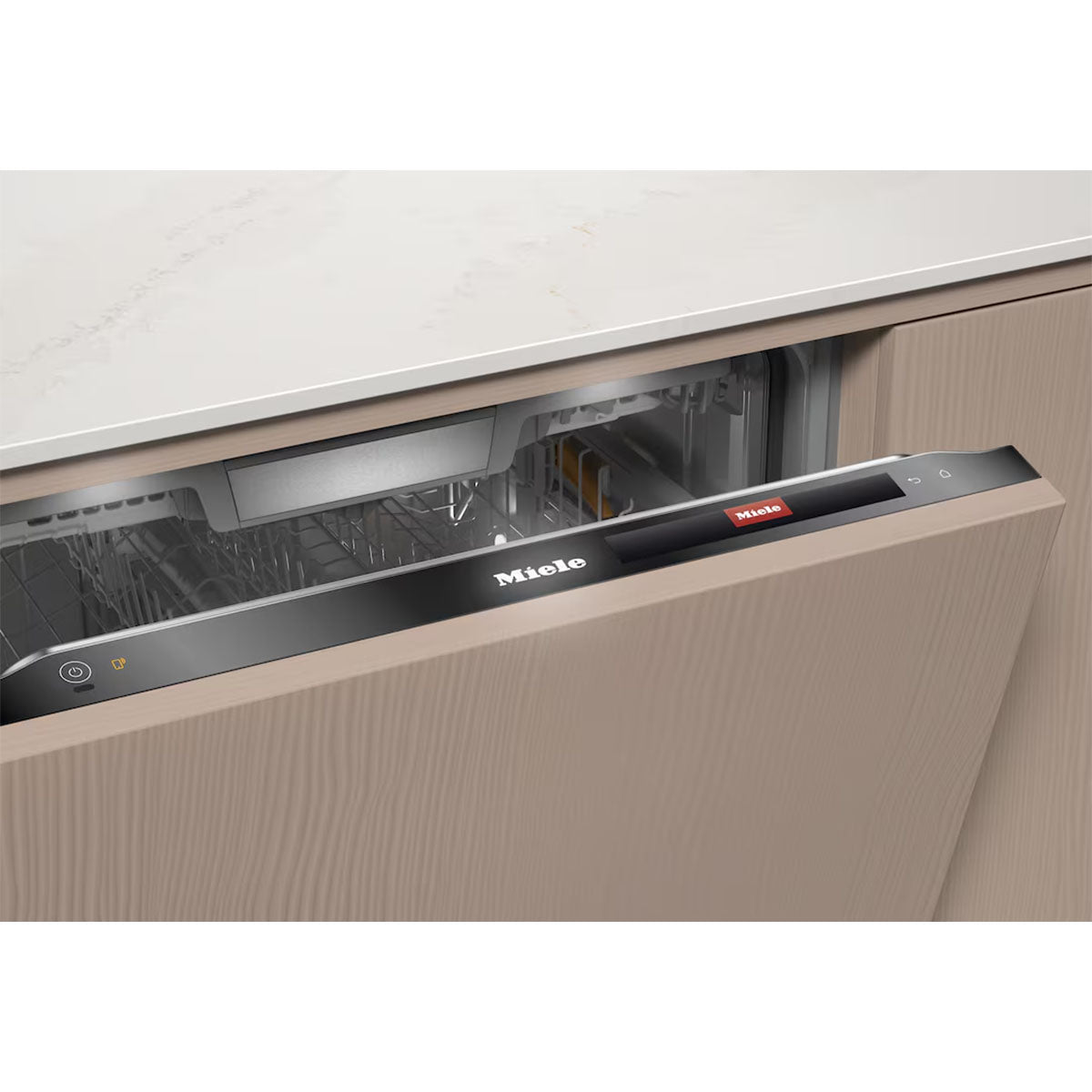 Miele G7985-SCVI-K2O-XXL Diamond Fully-Integrated Dishwasher XXL, 14 Place Settings, AutoDos, Knock2Open, 59.8cm Wide - CleanSteel/Obsidian Black