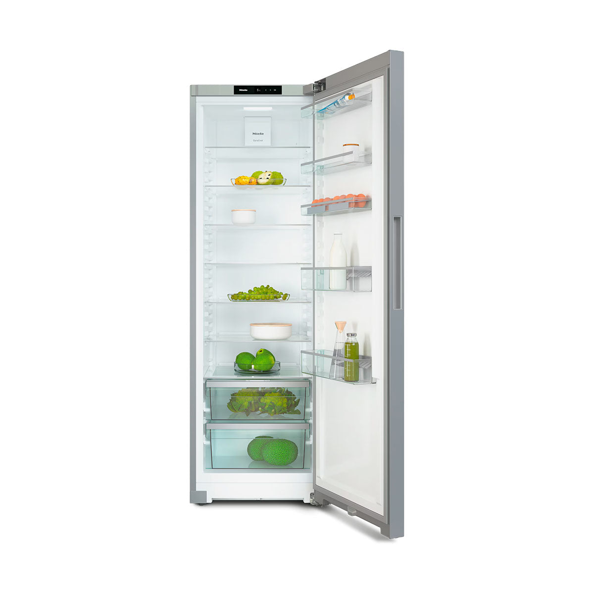 Miele KS4383DD-CLST Freestanding Refrigerator, 399 Litre, DailyFresh, DynaCool, 59.7cm Wide - Stainless Look/Silver