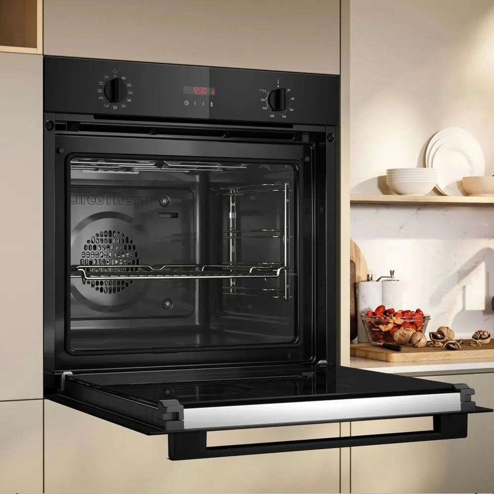 Neff B2DCG7AK3B 59.4cm Built-in Electric Single Oven, Black