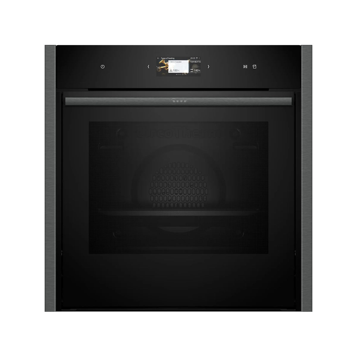 NEFF B64VS71G0B N 90 71 Litre Built-In Oven with Added Steam Function, Pyrolytic + Hydrolytic System, 59.6cm Wide - Graphite-Grey