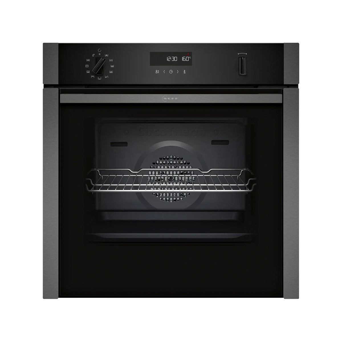 Neff B6ACH7AG7B N 50 Built-In Oven, 71 Litre, CircoTherm��, 59.4cm Wide - Graphite-Grey