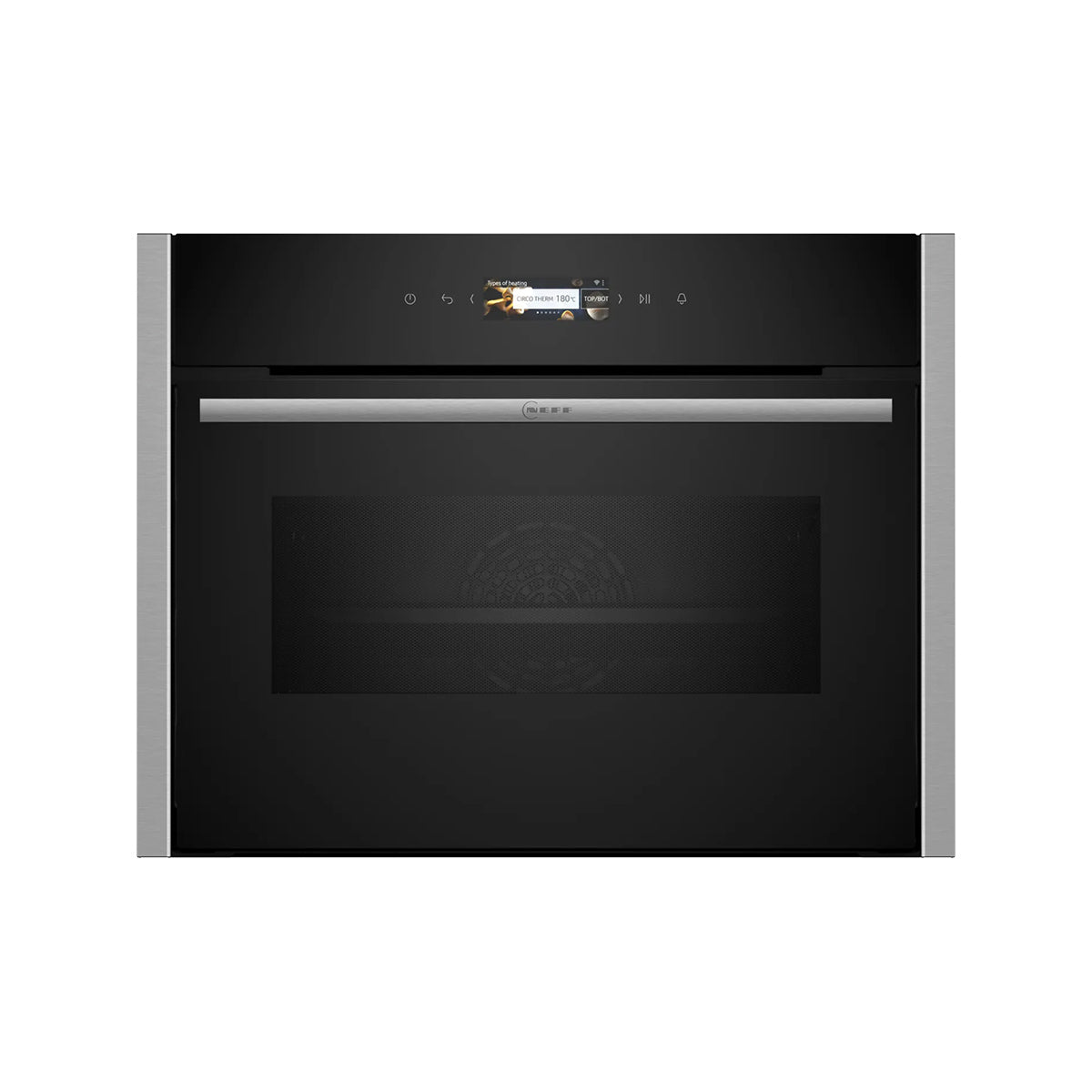 NEFF C24MR21N0B N 70 Built-In Compact Oven with Microwave Function, 45 Litre, 900W, 5 Power Levels, 59.6cm Wide - Stainless Steel