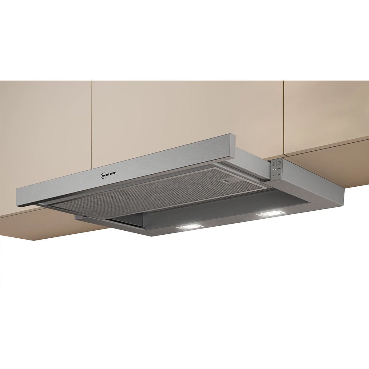 NEFF D46ED22N1B N 50 Telescopic Cooker Hood, 3 Speeds + Intensive Setting, 59.8cm Wide - Silver Metallic