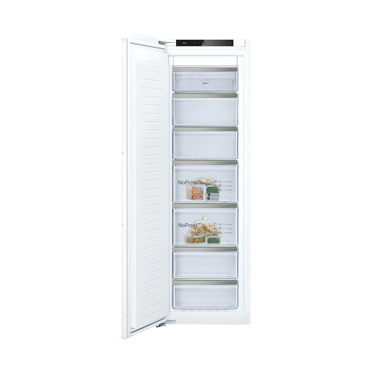 NEFF GI7812EE0G N 50 Built-In Freezer, 212 Litre, No Frost, 55.8cm Wide - Flat Hinge