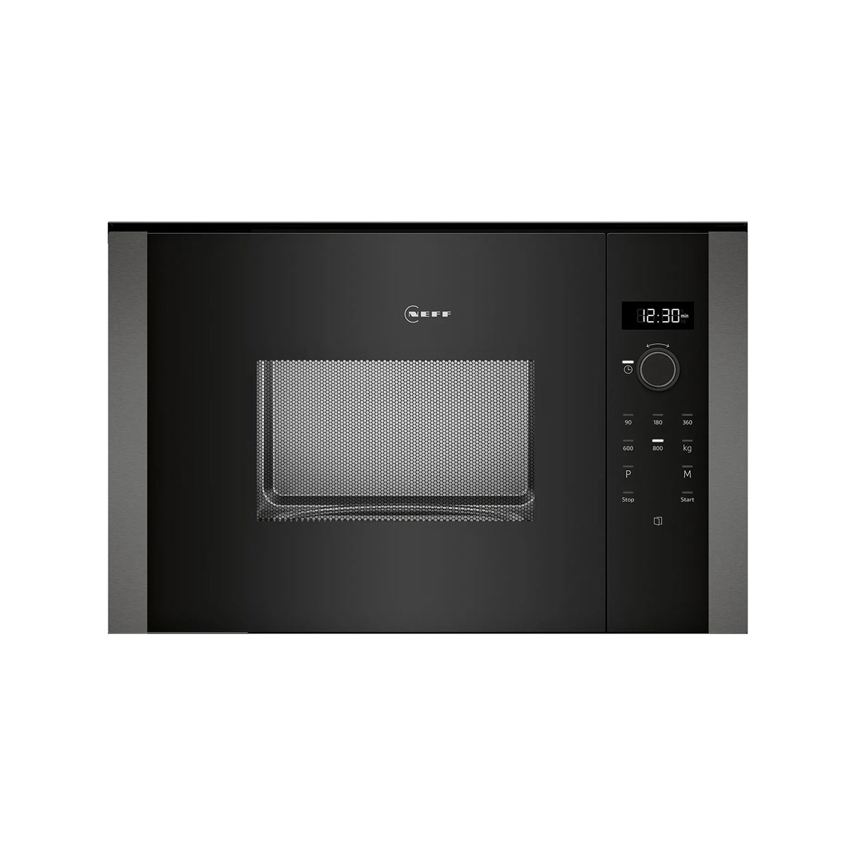 NEFF HLAWD23G0B N 50 Built-In Microwave Oven, 20 Litre, 800W, 5 Power Levels, 59.4cm Wide - Graphite-Grey