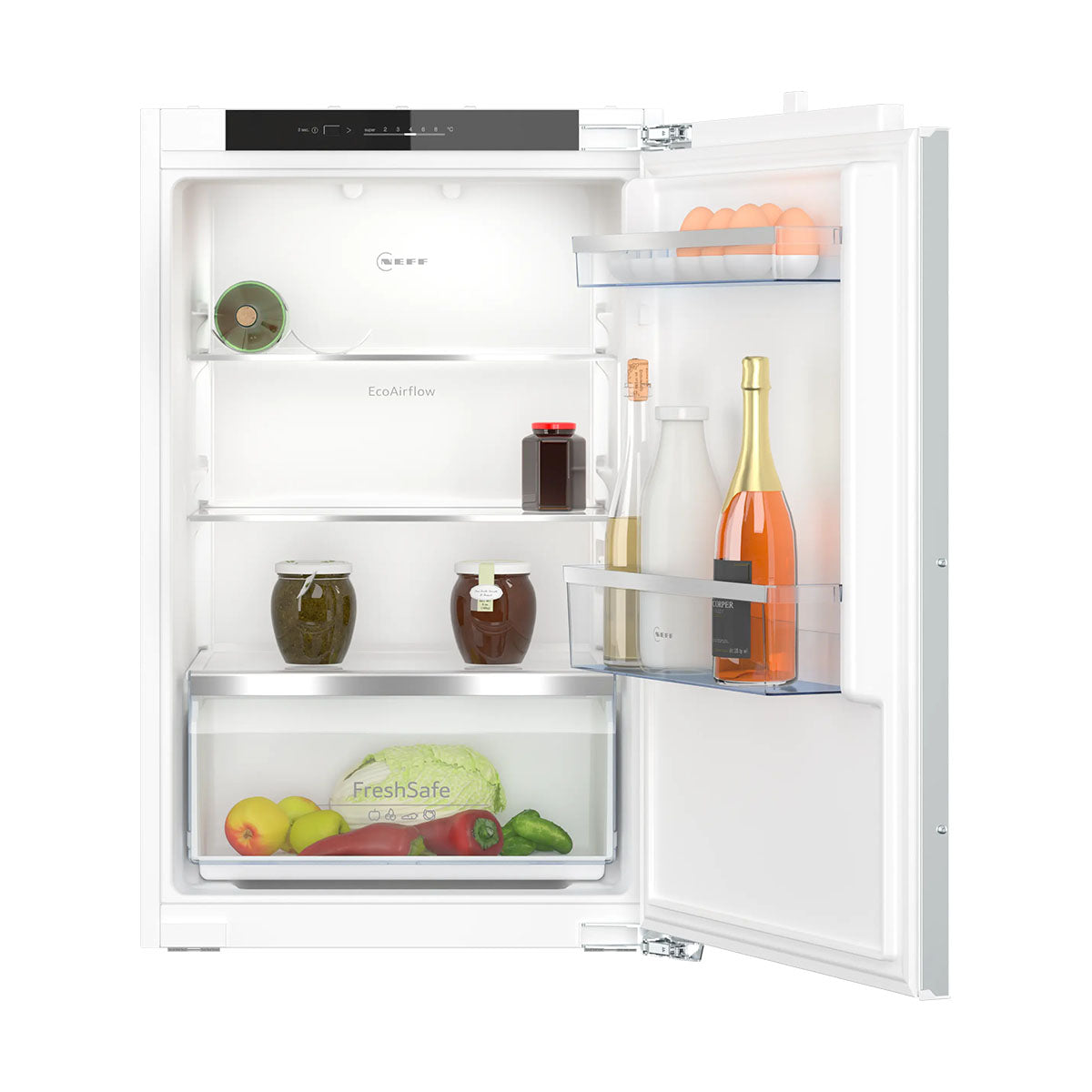 NEFF KI1212FE0 N 50 Built-in Fridge, 136 Litre, Freshsafe, Super Cooling, Eco Air Flow, 54.1cm wide - Flat Hinge