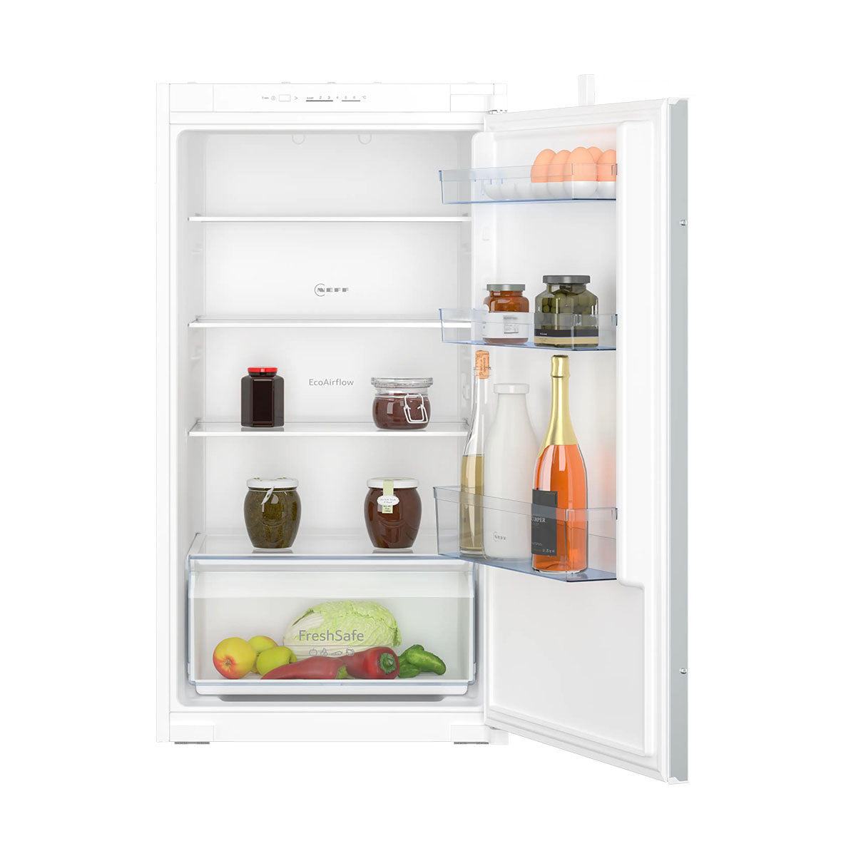 NEFF KI1311SE0 N 30 Built-in-Fridge, 165 Litre, Eco Airflow, Super Cooling, 54.1cm Wide - Sliding Hinge