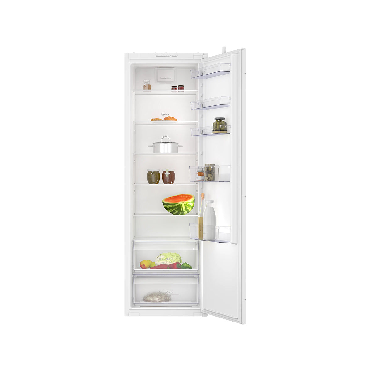 NEFF KI1811SE0G N 30 Built-In Fridge, 310 Litre, 6 Shelves, 54.1cm Wide - Sliding Hinge