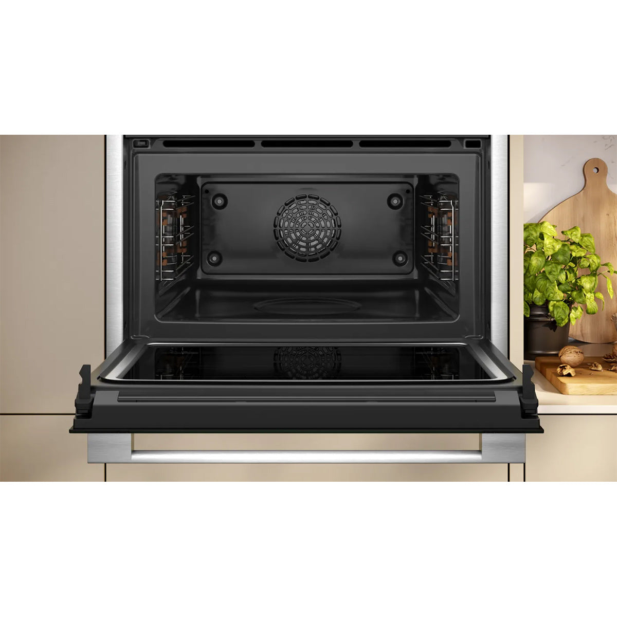NEFF C24MR21N0B N 70 Built-In Compact Oven with Microwave Function, 45 Litre, 900W, 5 Power Levels, 59.6cm Wide - Stainless Steel