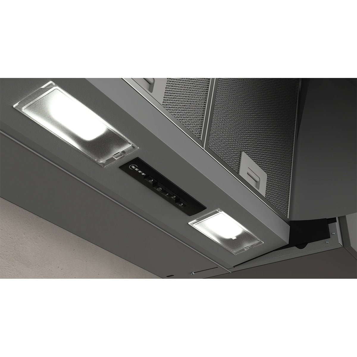 NEFF D64MAC1X0B N 30 Integrated Cooker Hood, 3 Speed Settings, 60cm Wide - Silver