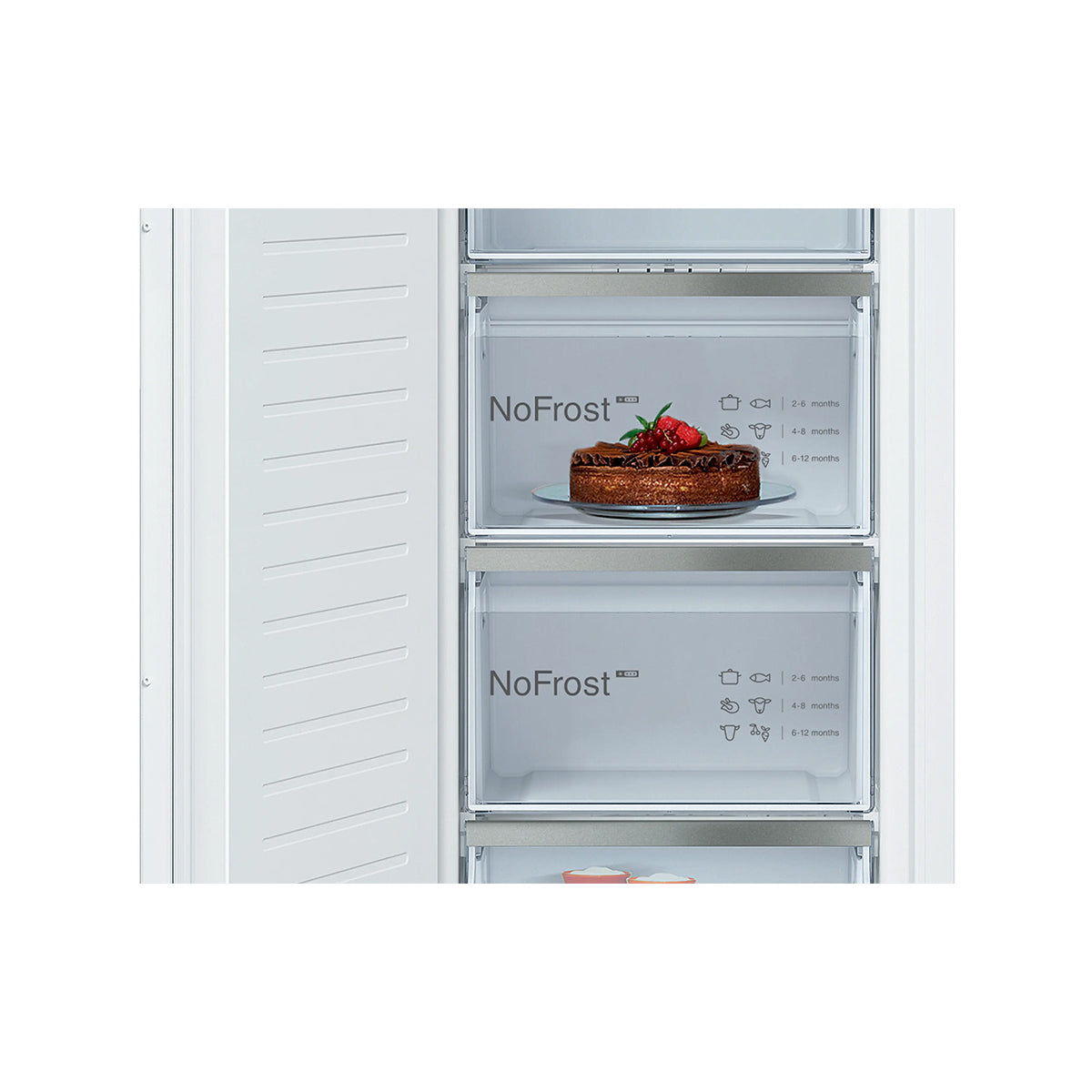 NEFF GI7815CE0G N 90 Built-In Freezer, 212 Litre, 5 Drawers, 55.8cm Wide - Soft Close Flat Hinge, Left Reversible