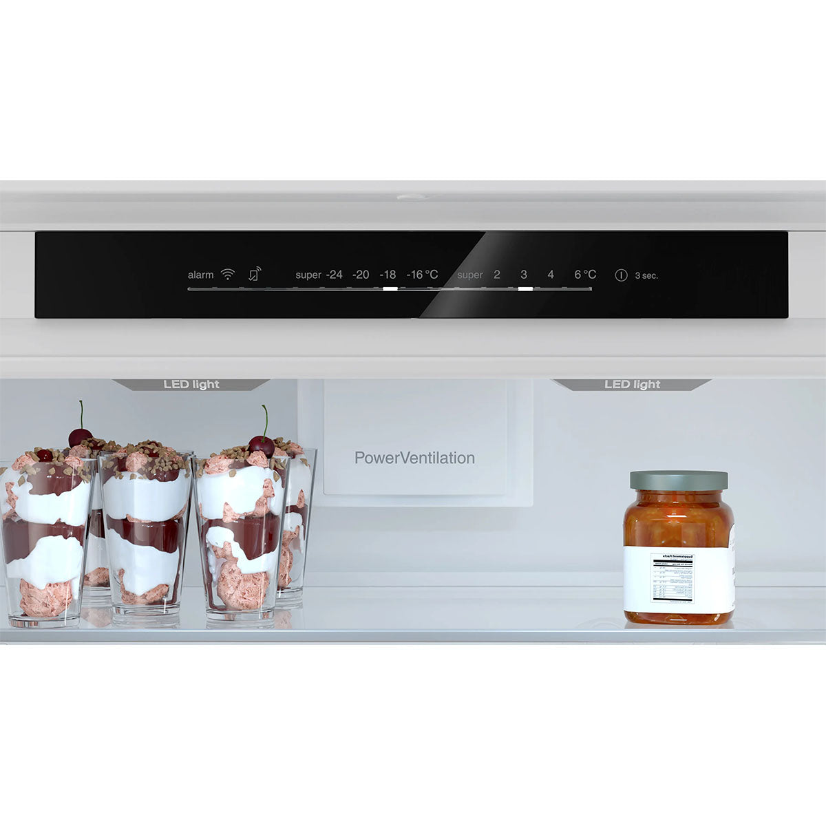 NEFF KB7966DD1G N 70 Built-In Fridge-Freezer, 284/98 Litre, Soft Close, No Frost, 70.8cm Wide - Flat-hinge