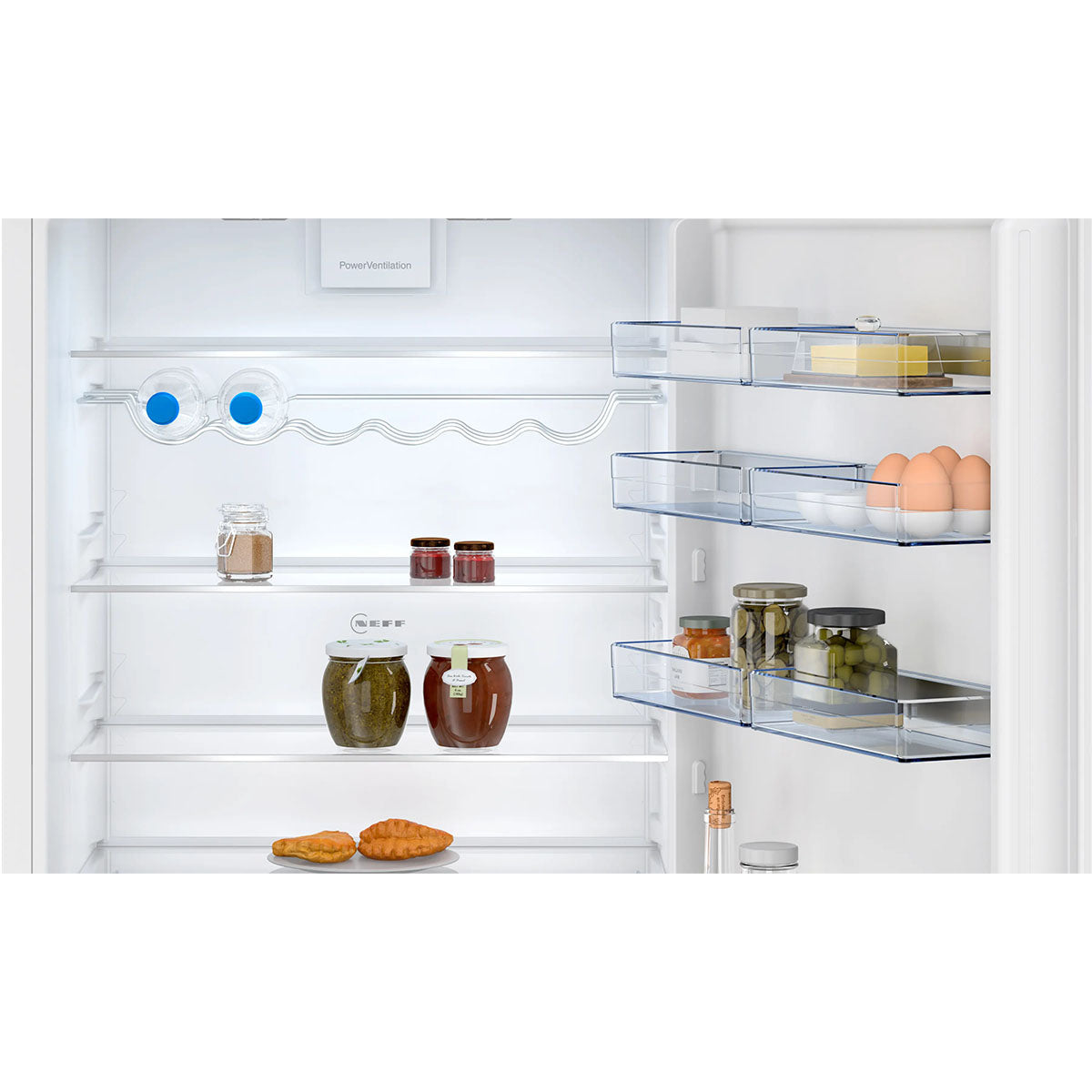 NEFF KB7966DD1G N 70 Built-In Fridge-Freezer, 284/98 Litre, Soft Close, No Frost, 70.8cm Wide - Flat-hinge