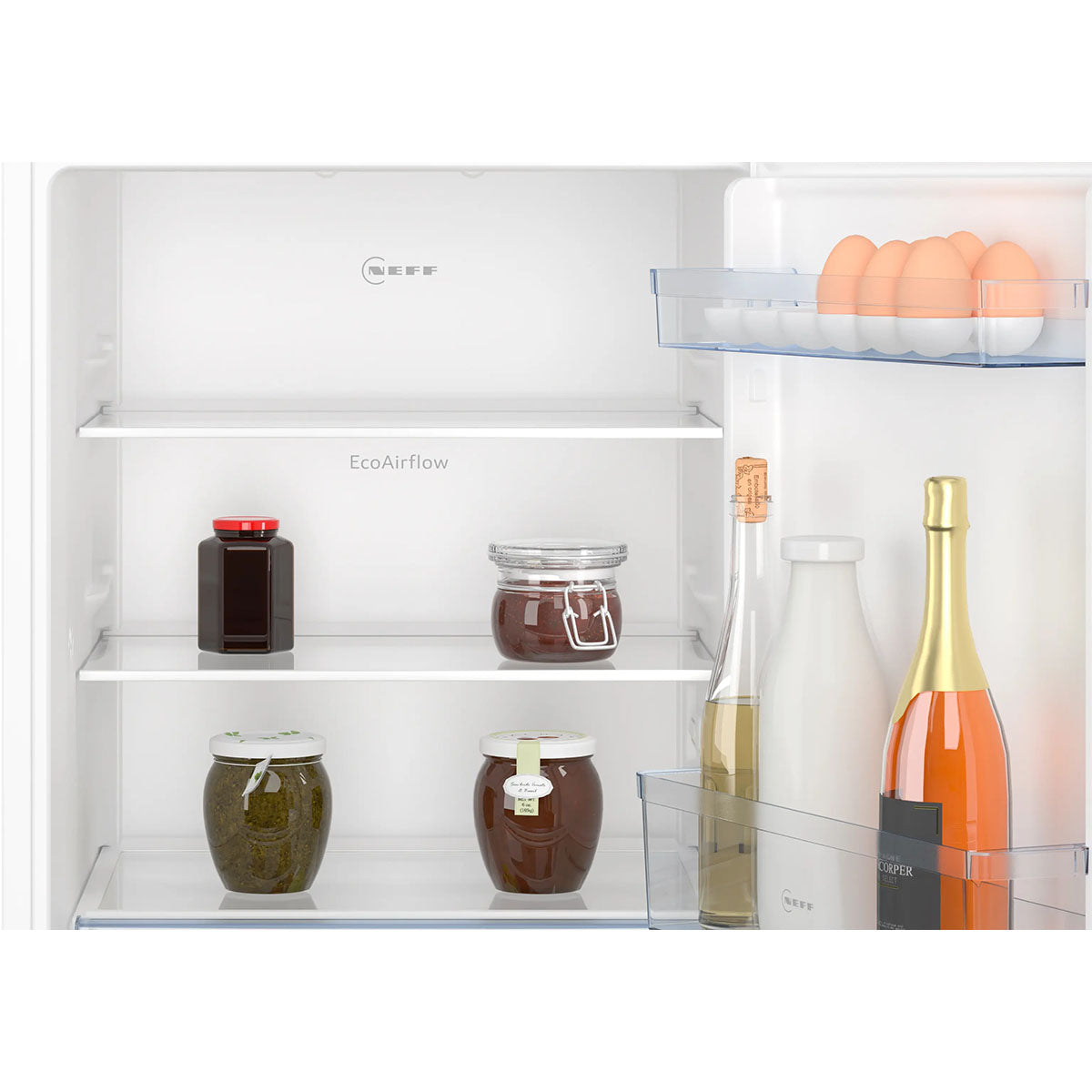 NEFF KI1211SE0 N 30 Built-in Fridge, 136 Litre, Fresh Safe, Super Cooling, 54.1cm Wide - Sliding Hinge