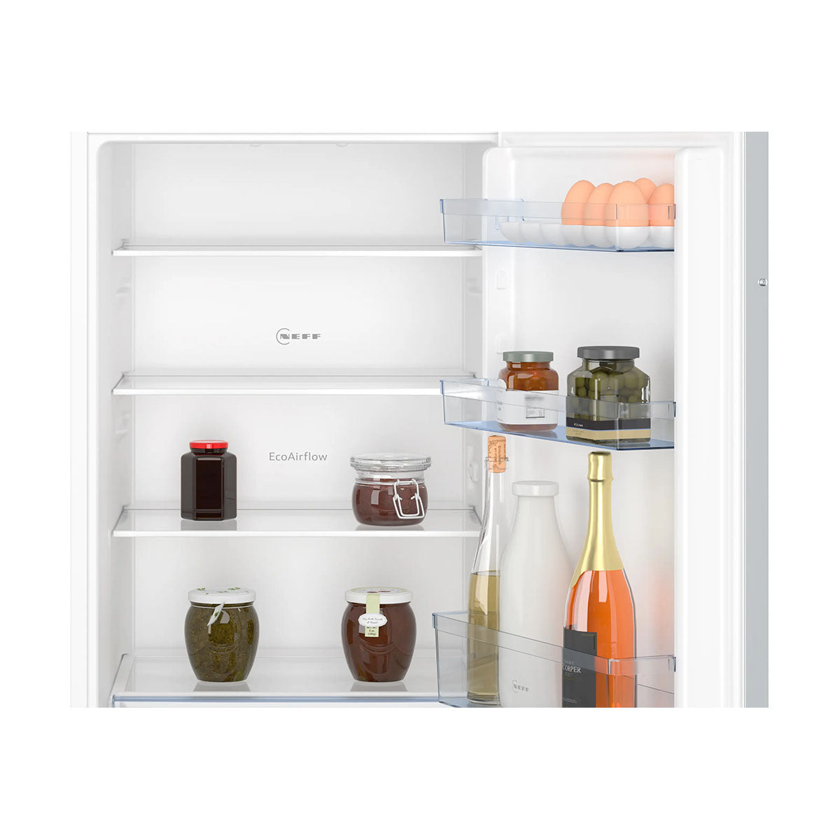 NEFF KI1311SE0 N 30 Built-in-Fridge, 165 Litre, Eco Airflow, Super Cooling, 54.1cm Wide - Sliding Hinge