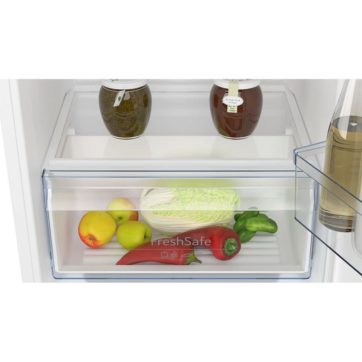 NEFF KI1411SE0G N 30 Built-In Fridge, 204 Litre, Fresh Safe, Super Cooling, 54.1cm Wide - Sliding Hinge