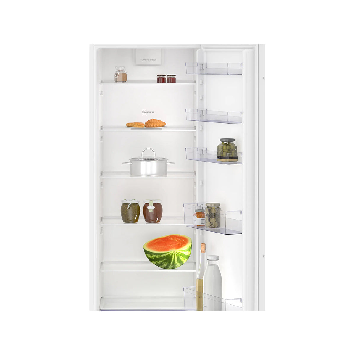 NEFF KI1811SE0G N 30 Built-In Fridge, 310 Litre, 6 Shelves, 54.1cm Wide - Sliding Hinge