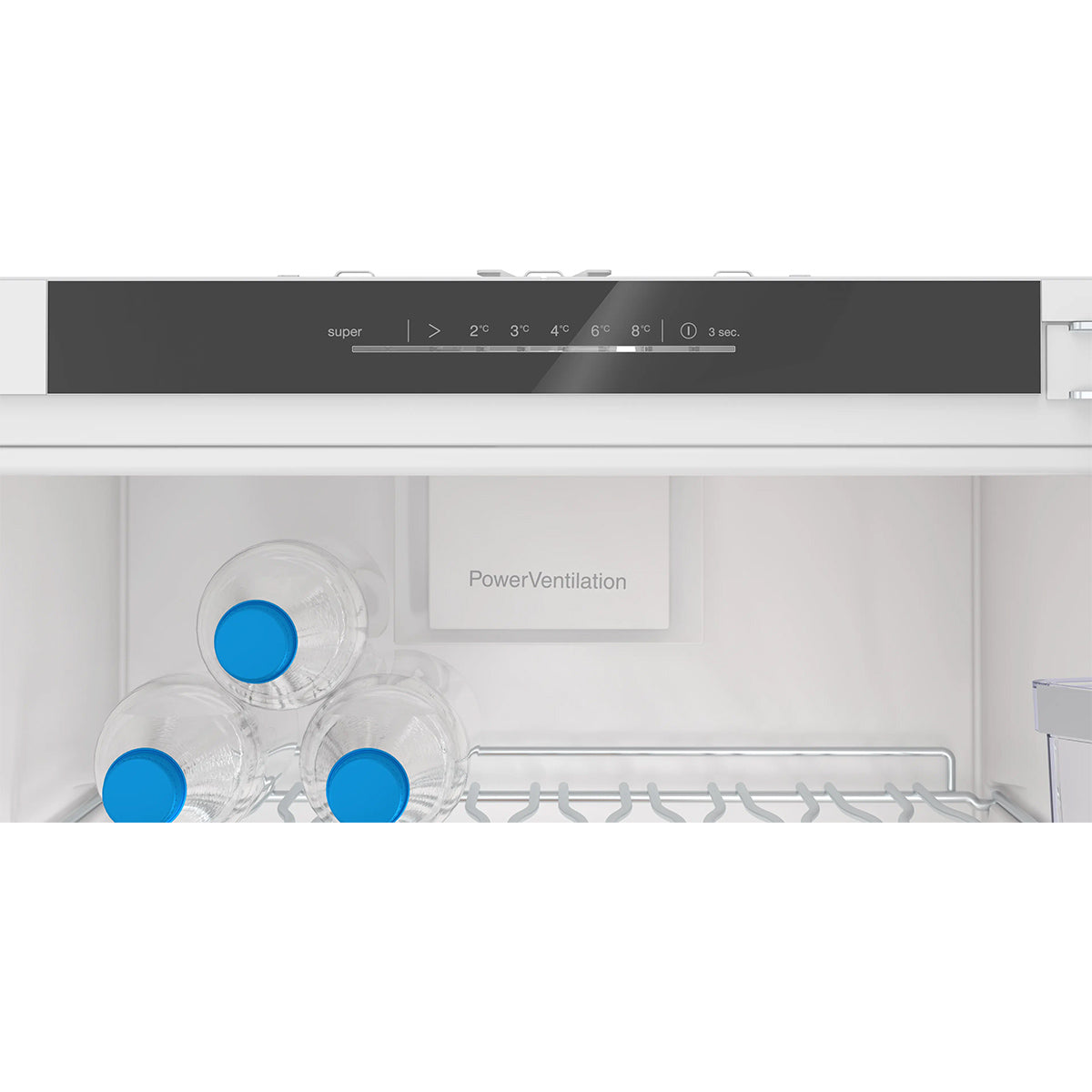 NEFF KI1812FE0G N 50 Built-In Fridge, 310 Litre, 6 Shelves, 54.1cm Wide - Flat Hinge, Right Reversible