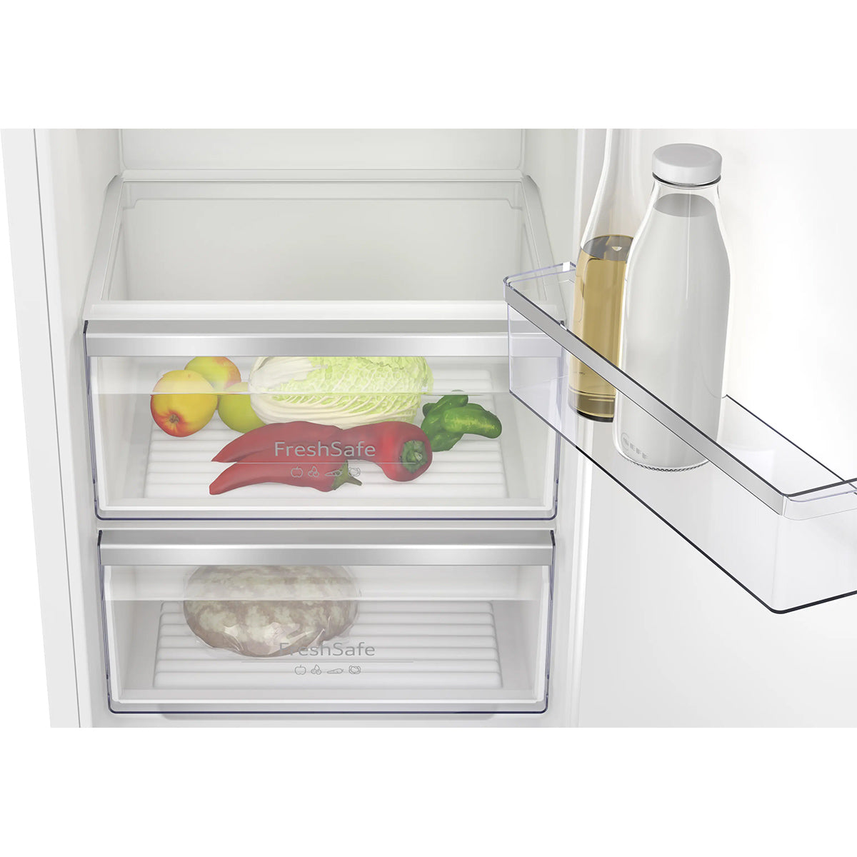 NEFF KI1812FE0G N 50 Built-In Fridge, 310 Litre, 6 Shelves, 54.1cm Wide - Flat Hinge, Right Reversible