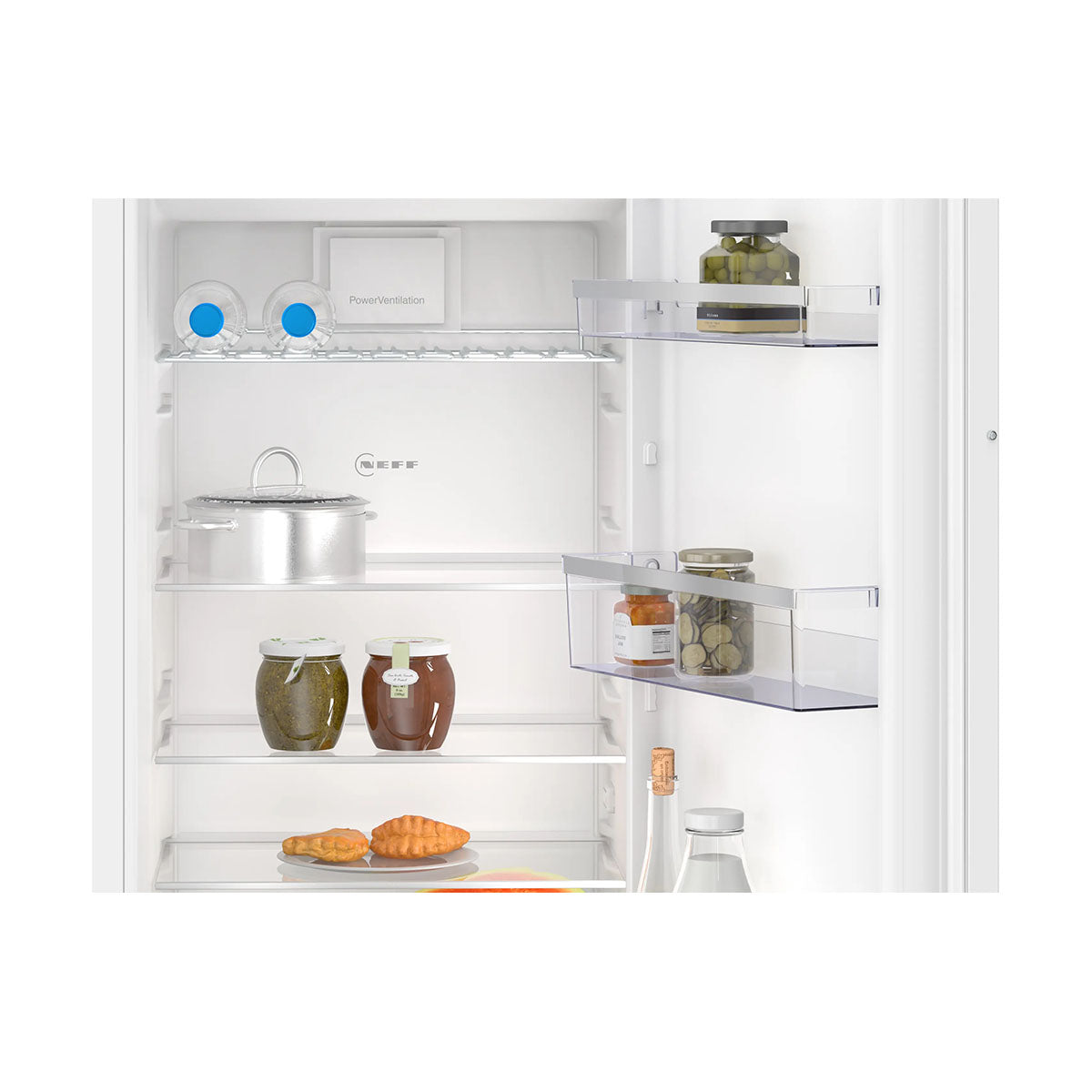 NEFF KI2822FE0G N 50 Built-in Fridge with Freezer section, 246 Litre, Super Cooling, Vario Zone, 54.1cm Wide - Flat Hinge
