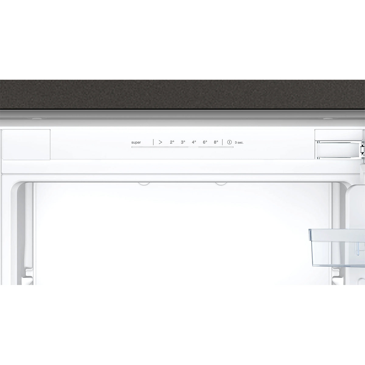 NEFF KI7851FE0G N 30 Built-In Fridge Freezer With Freezer at Bottom, 150/99 Litre, 54.1cm Wide - Flat Hinge, Right Reversible