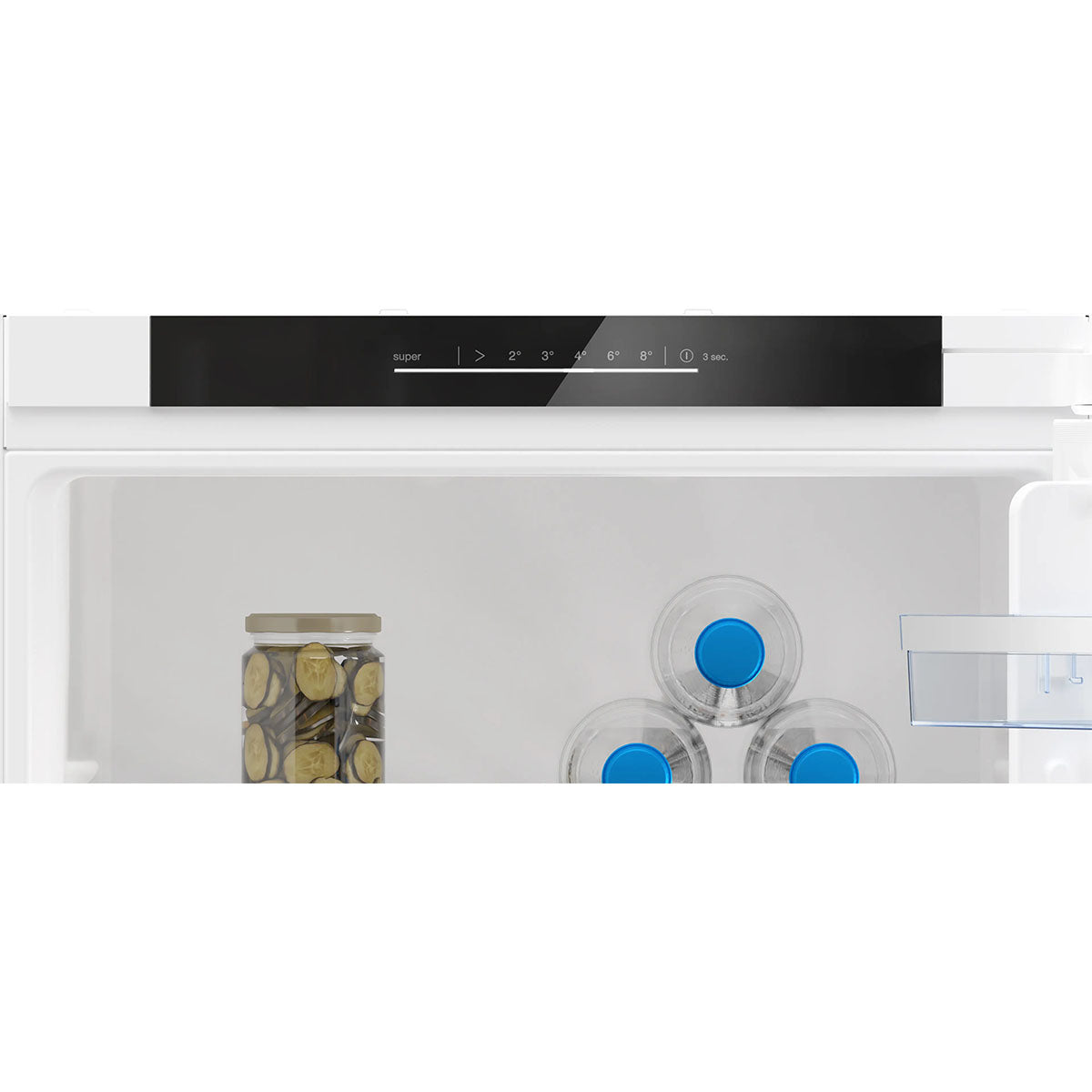 NEFF KI7862SE0G N 50 Built-In Fridge Freezer With Freezer At Bottom, 184/76 Litre, 54.1cm Wide - Sliding Hinge
