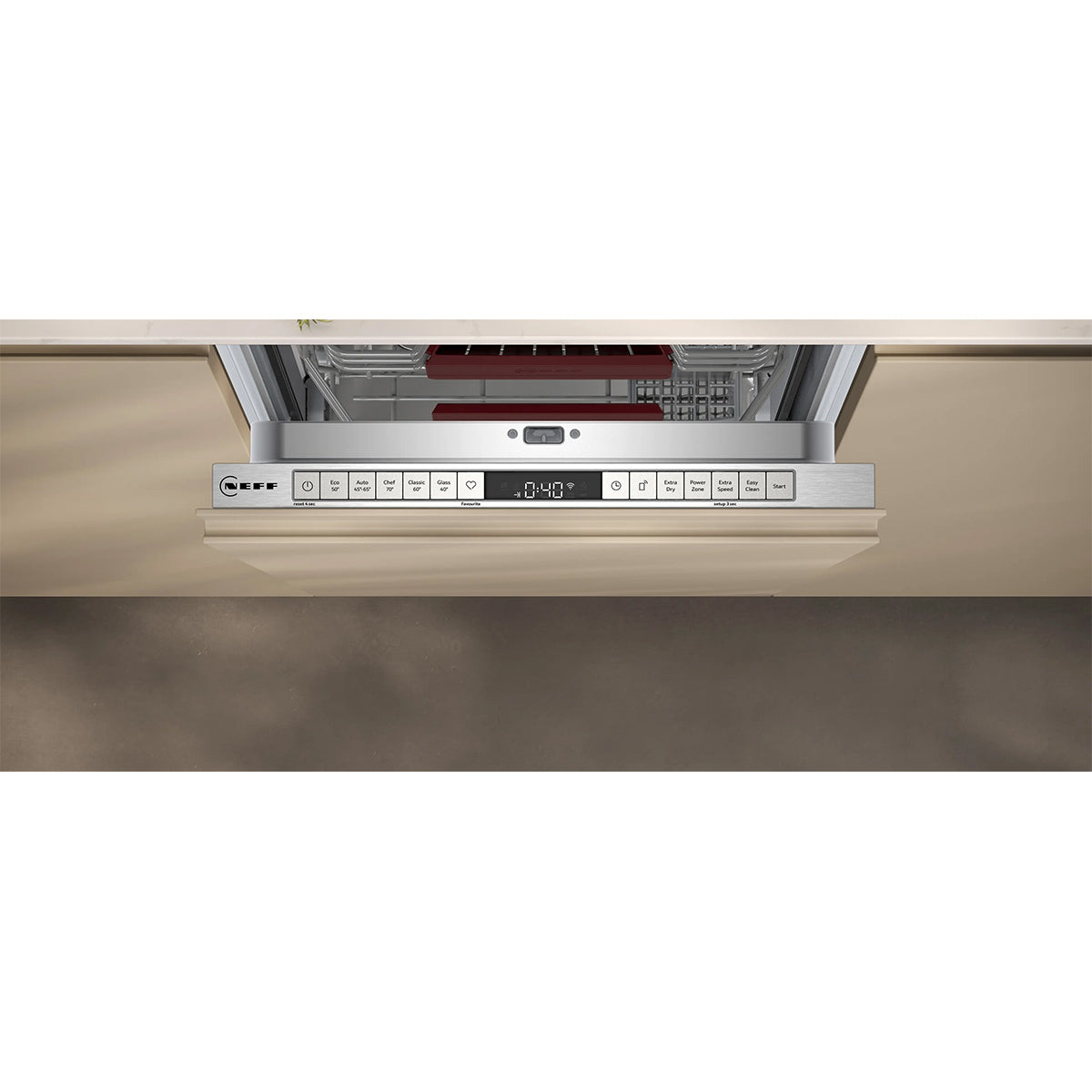 NEFF S875HKX21G N 50 Fully-Integrated Dishwasher, 10 Place Settings, 44.8cm Wide - Variable Hinge