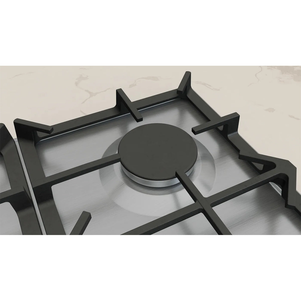 NEFF T26CIP8N0 N 70 Gas Hob, 4 Zones, Knob Ignition, 58.2cm - Stainless Steel