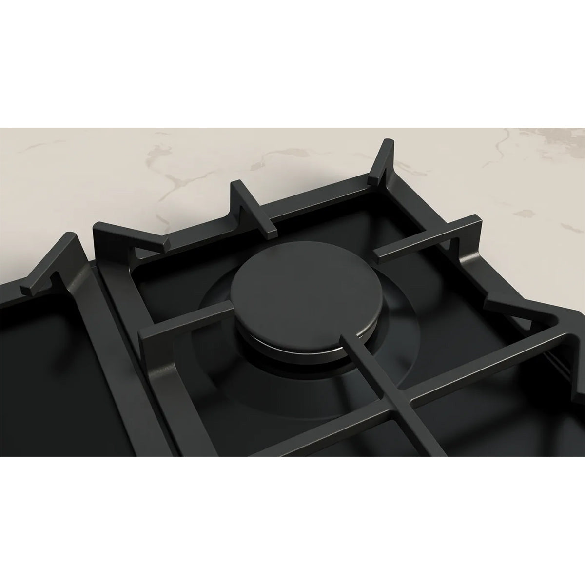 NEFF T27CIQ8S0 N 70 Gas Hob, 5 Zones, Knob Ignition, 75cm Wide - Black, Enamel