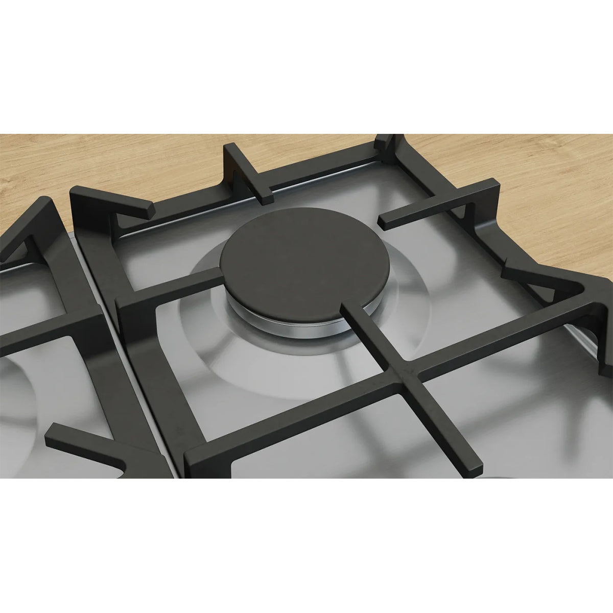 NEFF T27CIS8N0 N 70 Gas Hob, 5 Zones, Knob Ignition, 75cm Wide - Stainless Steel