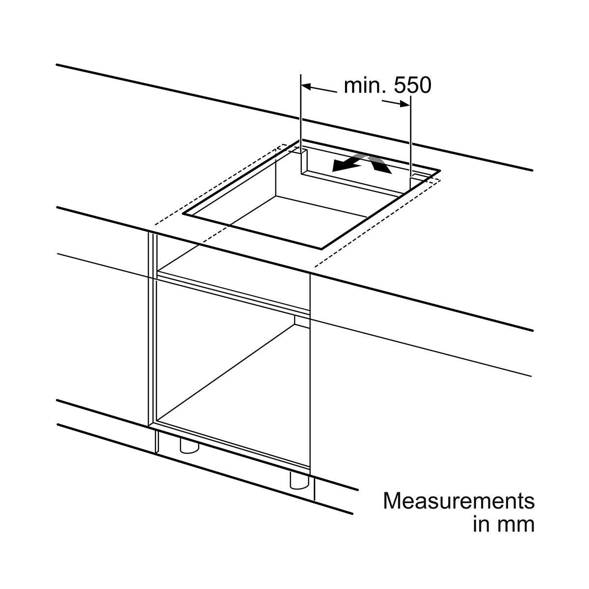 NEFF T66NUX4A0 N 90 Induction Hob, 4 Zones, Frameless, 59.2cm Wide - Matt Black