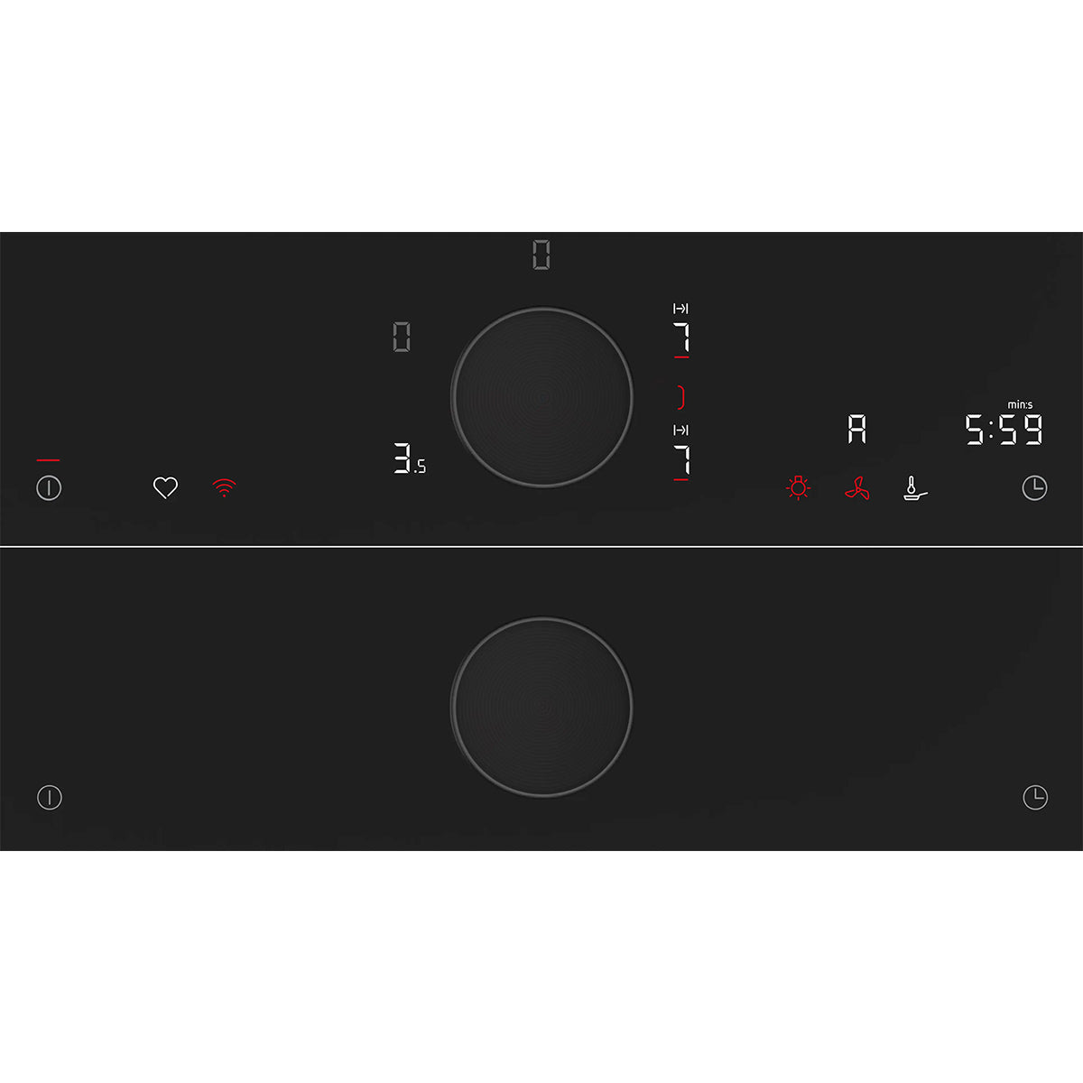 NEFF T68FUV4L0 N 90 Induction Hob, Surface Mount Without Frame, 5 Zones, 80.2cm Wide - Black, Ceramic