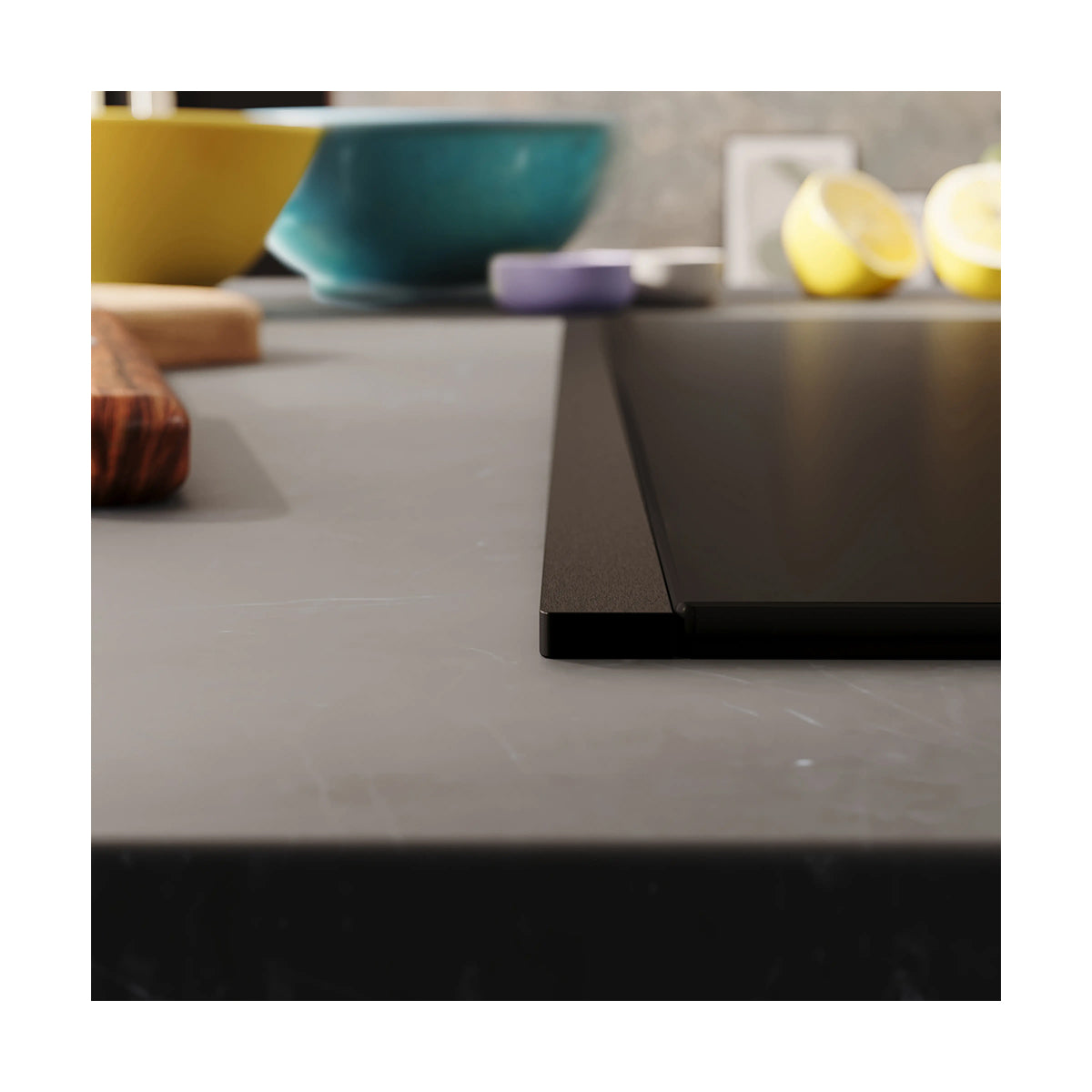 NEFF V68YYX4B0 N 90 Induction Hob With Integrated Ventilation System, Flex Design, 4 Zones, 83.4cm Wide - Matt Black