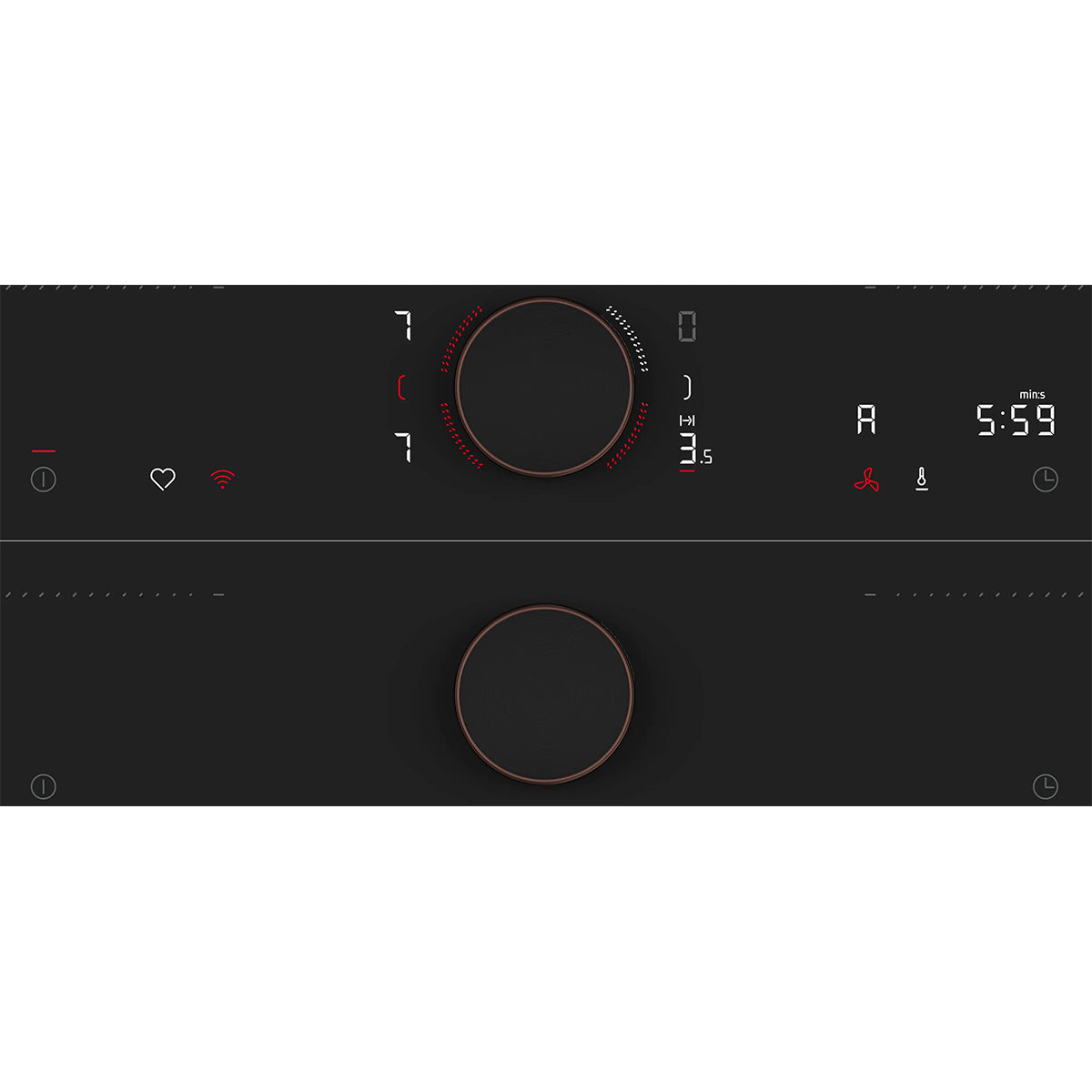 NEFF V68YYX4B0 N 90 Induction Hob With Integrated Ventilation System, Flex Design, 4 Zones, 83.4cm Wide - Matt Black