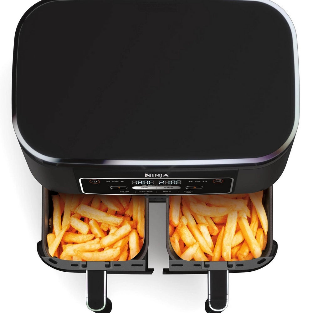 Ninja AF200UK Foodi 4-in-1 Dual Zone 7.6 Litre Air Fryer, Black