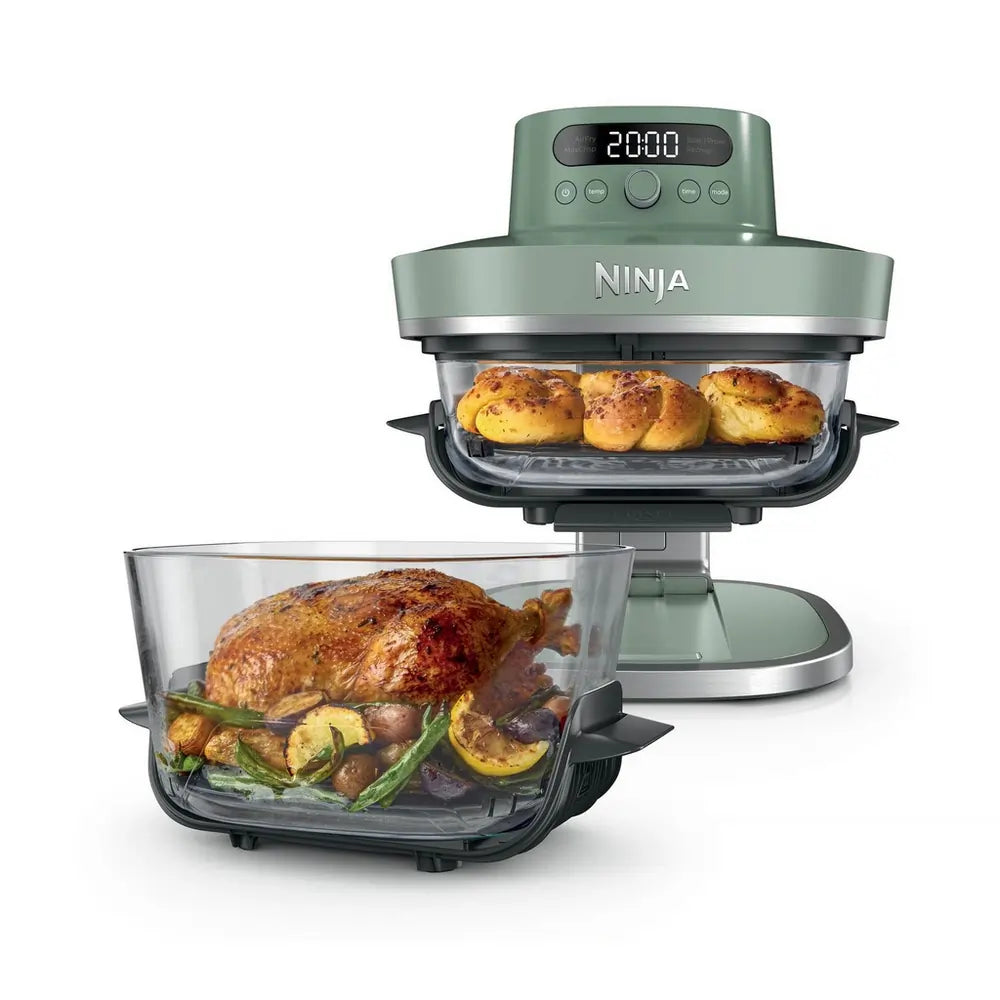 Ninja AS090UKGN CRISPi PRO 5-in-1 XL Glass Air Fryer, Moss Green