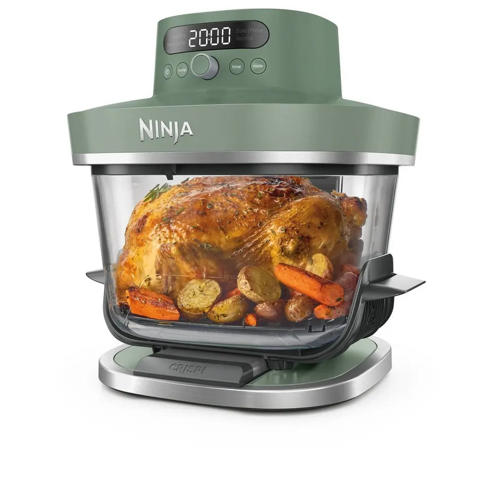 Ninja AS090UKGN CRISPi PRO 5-in-1 XL Glass Air Fryer, Moss Green