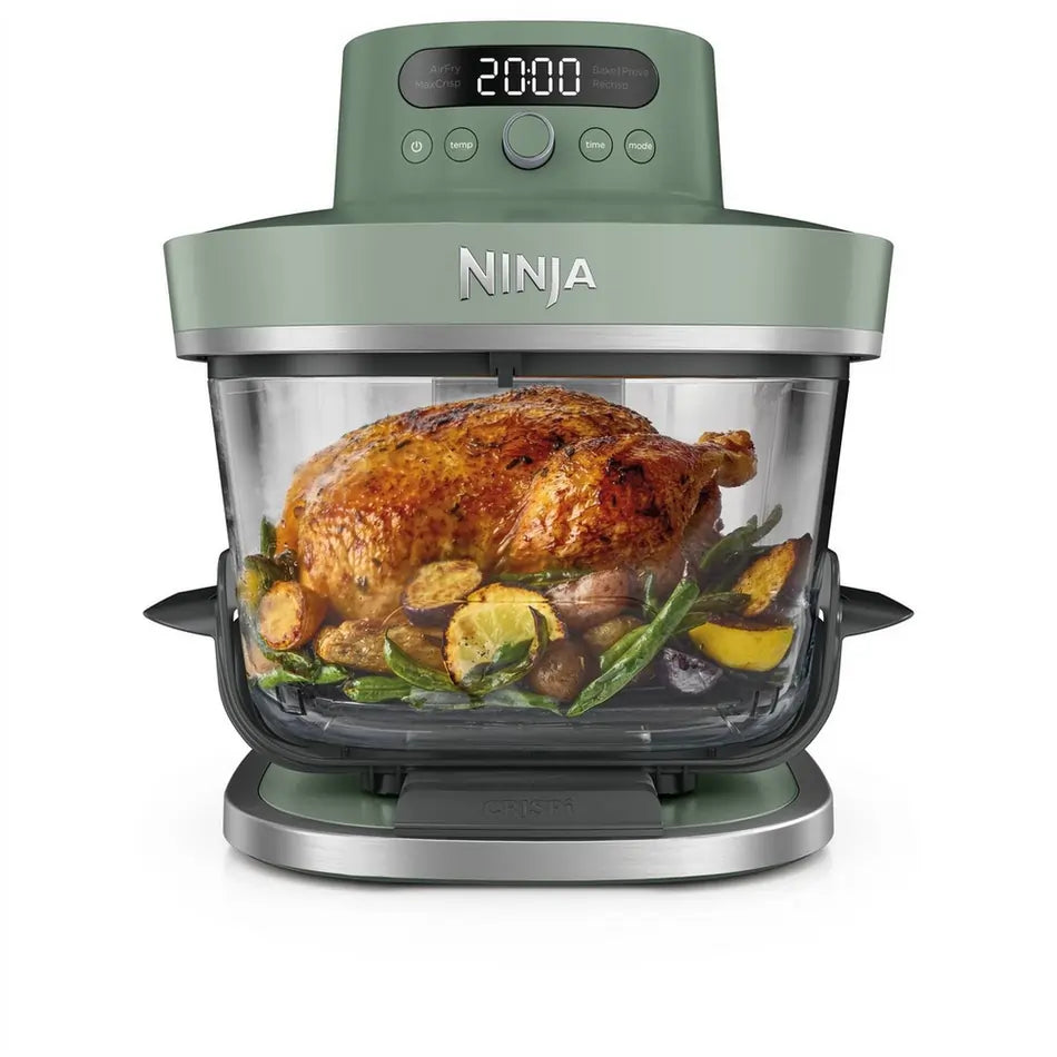 Ninja AS090UKGN CRISPi PRO 5-in-1 XL Glass Air Fryer, Moss Green