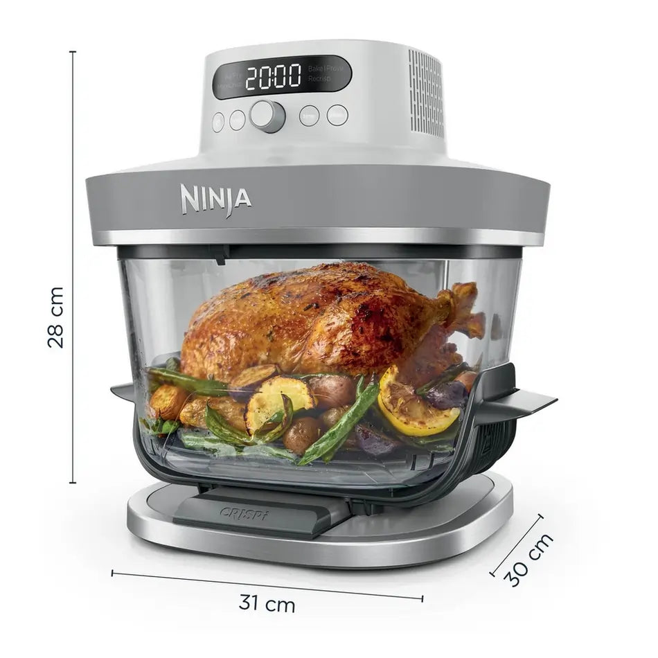 Ninja AS090UKWH CRISPi PRO XL 5-in-1 Glass Air Fryer, White