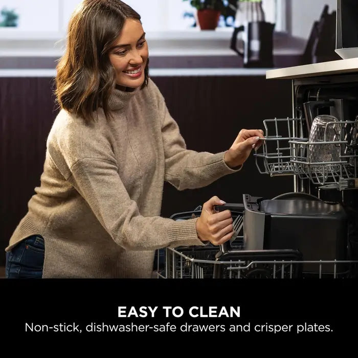 Ninja DZ400UK 9.5 litre MAX 6-in-1 Dual Zone Air Fryer, Gun Metal Grey