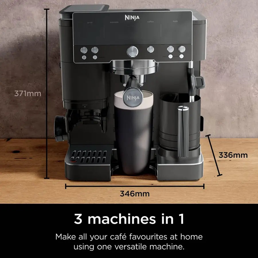 Ninja ES601UKBK Luxe Cafe Premier Series Espresso Machine, Midnight Black