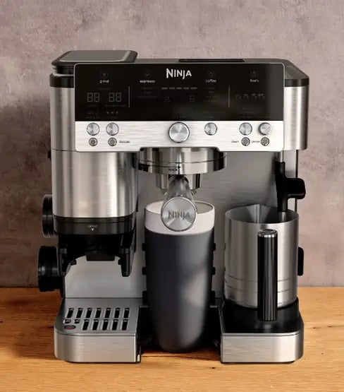 Ninja ES601UK Luxe Cafe Premier Series Espresso Machine, Black/Stainless Steel