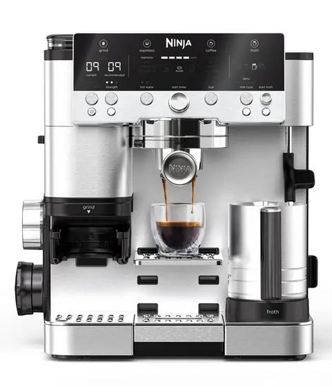 Ninja ES601UK Luxe Cafe Premier Series Espresso Machine, Black/Stainless Steel