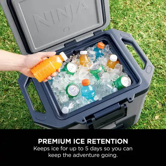 Ninja FB131UKGY FrostVault 28 Litre Hard Cooler with Dry Zone, Slate Grey