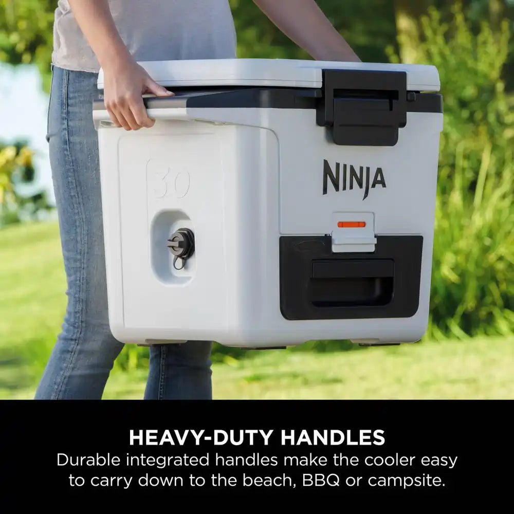 Ninja FB131UKWH FrostVault 28 Litre Hard Cooler with Dry Zone, White